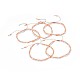 Nylon ajustable pulseras de abalorios trenzado del cordón BJEW-P256-A18-2