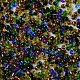 12/0 ガラスシードビーズ  透明色の虹  丸い穴  ラウンド  ミックスカラー  12/0  2~2.5x1.5~2.5mm  穴：0.7mm  約44000個/袋  約450 G /袋 SEED-R051-06-2