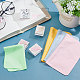 Globleland 4Pcs 4 Colors Suede Fabric Glasses Cleaning Cloth FIND-GL0001-01-4