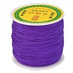 編み込みナイロン糸  ビーズジュエリー作りのための中国結びコードビーズコード  暗紫色  0.8mm  約100ヤード/ロール
