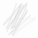 304 Stainless Steel Flat Head Pins, Stainless Steel Color, 50x0.7mm, 21 Gauge, Head: 1.5mm, 500pcs/bag