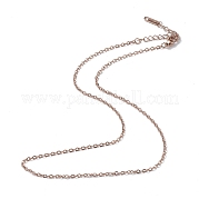 Chapado en iones (ip) 304 collar de cadena de cable de acero inoxidable para hombres y mujeres NJEW-K245-025C