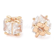 Латунные микропаве из прозрачного кубического циркония KK-U028-15G