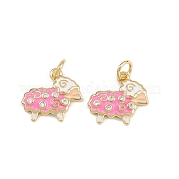 Латунные микро проложить кубического циркония подвески KK-L240-16G-02