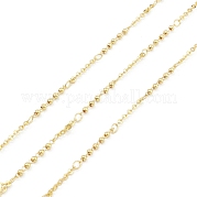 Brass Round Beaded Link Chains CHC-M025-20G