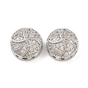 Латунные микропаве из прозрачного кубического циркония KK-S389-26P