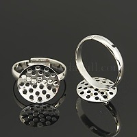 Einstellbare 14 mm versilberte Messing-Siebringböden X-EC163-1S