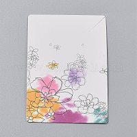 Cardboard Jewelry Display Cards, for Hanging Earring & Necklace Display,  Rectangle, Colorful, Bird Pattern, 9x6x0.05cm, Hole: 0.2cm