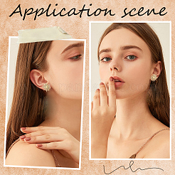 10 шт. фурнитура для сережек-гвоздиков в форме солнца из нержавеющей стали 304 EJEW-BBC0001-12