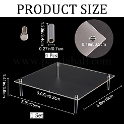 1 набор прозрачных акриловых держателей для кексов ODIS-CP0001-09