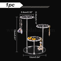 Espositori per espositori per gioielli in acrilico a fiore a 3 livello&nbsp;ODIS-WH0029-90