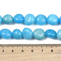 Teñidos naturales blancas abalorios de jade hebras&nbsp;GG-CBACF26-B01-02