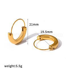 Pendientes de aro de acero inoxidable 304 para mujer&nbsp;WG550E7-01