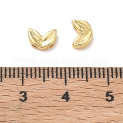 真鍮製連バー  葉  ラックめっき  長持ちメッキ  鉛フリー＆カドミウムフリー  18KGP本金メッキ  5x7x3mm  穴：1.2mm&nbsp;KK-D289-55G