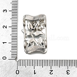 Латунный прямоугольник со стразами и цветочными многорядными звеньями&nbsp;KK-P306-19P