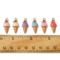 24шт 6 цвета светлые позолоченные подвески из сплава с эмалью&nbsp;ENAM-FS0001-93