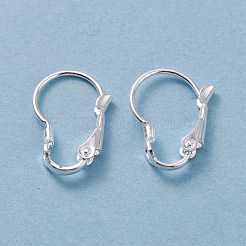304ステンレススチールフレンチフックピアス金具  銀  16.5x10x3.5mm  ピン：0.8mm&nbsp;STAS-H380-08S