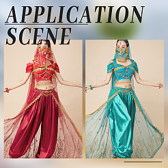 4.6~5 ярд полиэстеровой кружевной отделки с блестками OCOR-PH0004-51C