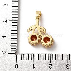 Pendentifs avec zircon cubiques à micro-pavés en laiton&nbsp;KK-I278-01G