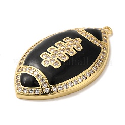 Pendentif en laiton plaqué émail avec zircone cubique&nbsp;KK-A229-32G-03