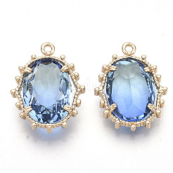 Pendentifs en verre transparent à facettes&nbsp;X-GLAA-R212-04A