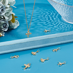 8шт 4 стильные латунные подвески с кубическим цирконием KK-BBC0012-88