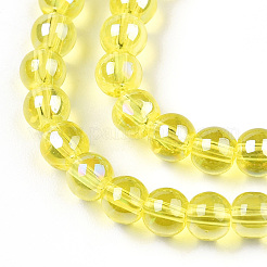 Гальванизируйте прозрачное стекло бисер нитей&nbsp;LS-GLAA-T032-T4mm-AB12