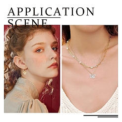 6 шт. 6 стиля латунных подвесок с микропаве из прозрачного кубического циркония&nbsp;ZIRC-YW0001-37