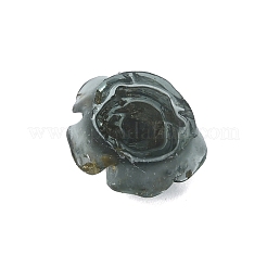 クリア樹脂カボション  金箔  花  ブラック  14x7mm&nbsp;RESI-WH0026-49D
