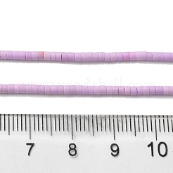 天然石瑪瑙ビーズ連売り  ディスク  染め＆加熱  ヒシビーズ  スミレ  2x1mm  穴：0.5mm  約270個/連  15.24インチ（38.7cm）&nbsp;G-C139-A07-01