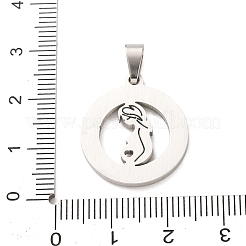 Pendentifs en acier inoxydable 304 émaillé pour la fête des mères&nbsp;STAS-F368-02A-P