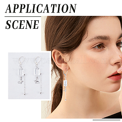 スターリングシルバーのフレンチフックピアス金具5組925個  スタンプ925個付き  銀  16.5x9x1.5mm  穴：1mm  ピン：0.7mm&nbsp;STER-CN0001-13