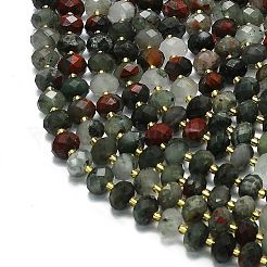 Натуральные африканские бусины из кровавого камня G-P573-A41-01