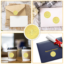 12 лист самоклеящихся наклеек с тиснением золотой фольги&nbsp;DIY-WH0451-038