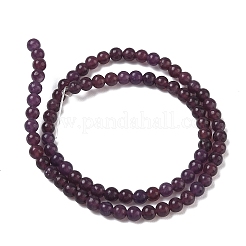 Fili di perle di pietra mica naturale di lepidolite / viola&nbsp;LS-G-D0020-15-4mm