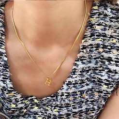 316 хирургическая нержавеющая сталь начальная подвеска плоская змейка цепи ожерелья для женщин WGC1053-08