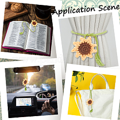 4 шт. крючком из шерстяной пряжи закладки для растений AJEW-CP0007-93