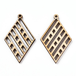 Подвески из неокрашенного натурального дерева тополя WOOD-TAC0002-47