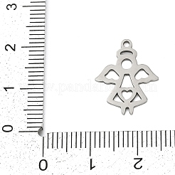 ステンレスペンダント201個  エンジェルチャーム  ステンレス鋼色  18x14.5x1mm  穴：1.4mm&nbsp;STAS-F316-07P