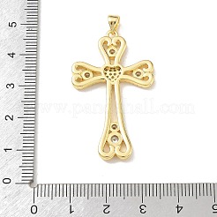 Pendentifs en laiton de Pâques sertis de micro-pavés de zircone cubique transparente&nbsp;KK-A303-09H-G