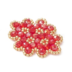 Подвески-коннекторы из плетеных стеклянных бусин&nbsp;PALLOY-MZ01201