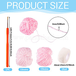 2 моток полиэфирной пряжи DIY-MB0003-08