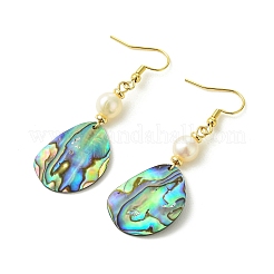 Paua naturales pendientes colgantes shell&nbsp;EJEW-JE07433-01