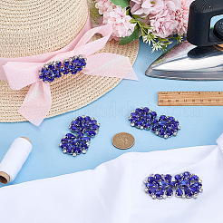 6 Stück Blumen-Glas-Strass-Cabochons&nbsp;DIY-FG0010-18C