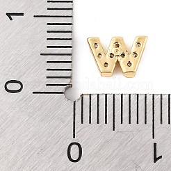 Cabochons en laiton plaqué en rack micro pavé de zircone cubique&nbsp;KK-F874-04G-W