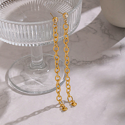 Серьги-гвоздики с цепочкой из нержавеющей стали 304 и кисточкой&nbsp;GP6296