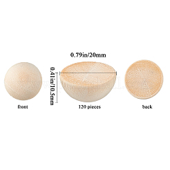 Cabochon in legno naturale non finito&nbsp;WOOD-GF0001-13B