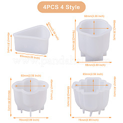 4шт 4 стиля силиконовые Молды для изготовления свечей своими руками DIY-MP0001-08