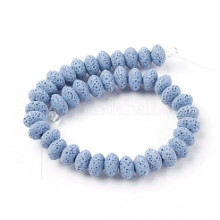 Бусы из натуральной лавы G-F671-01A-07