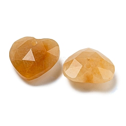 Dijes de corazón facetados de jade topacio natural&nbsp;G-G123-01C